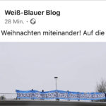 Auch die aktive Fanszene des TSV 1860 wünscht ein frohes Fest – via Weiß-Blauer Blog