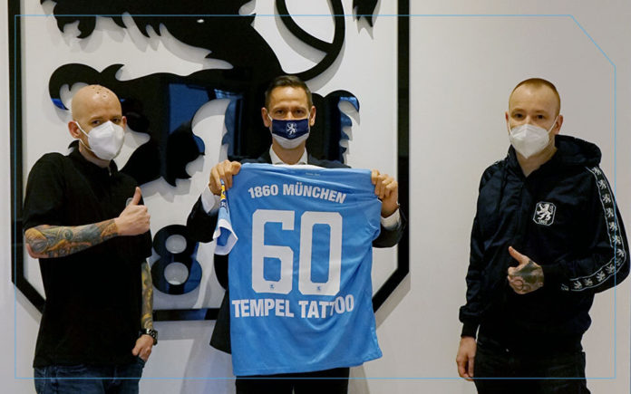 Tattoo Studio Tempel München beim TSV 1860 als Sponsor