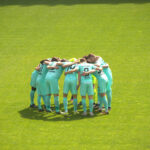 Mannschaftskreis vor Waldhof Mannheim - TSV 1860 München