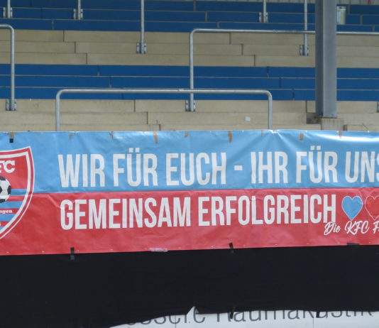 KFC Uerdingen 3.Liga Banner gegen den TSV 1860 München