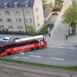 Pressekonferenz des 1.FC Kaiserslautern vor Duell mit dem TSV 1860 Mannschaftsbus 1.FC Kaiserslautern beim Auswärtsspiel gegen den TSV 1860 München