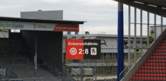 Anzeigetafel SV Wehen Wiesbaden