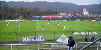 Möslestadion beim Spiel SC Freiburg II gegen den TSV 1860 München II Saison 2008/09