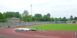 Stadion Rote Erde, Spielort von Dortmund II in der 3.Liga (BVB II - 1860)