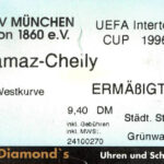 20.07.96: 1860 unterliegt KAMAZ Nabereschnyje Tschelny im Intertoto Cup Ticket 1860 Tschelny