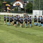 TSV 1860 München Mannschaft läuft im Trainingslager in Windischgarsten