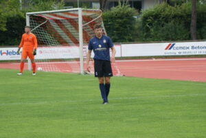 Maxim Gresler vom TSV 1860 München II gegen den TSV Schwabmünchen in Gilching 08.08.2021