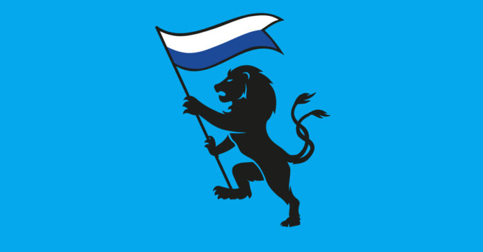 sechzger.de Logo Löwe mit weiß-blauer Fahne 1860