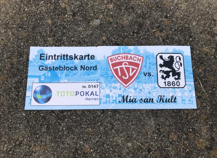 Eintrittskarte TSV Buchbach - TSV 1860 München Toto-Pokal 2021/22 Viertelfinale