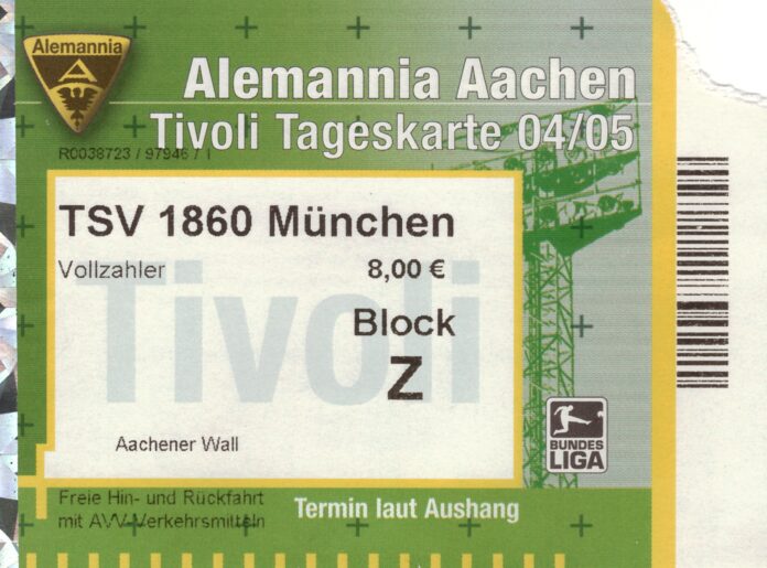 04 11 28 Aachen 1860 Ticket