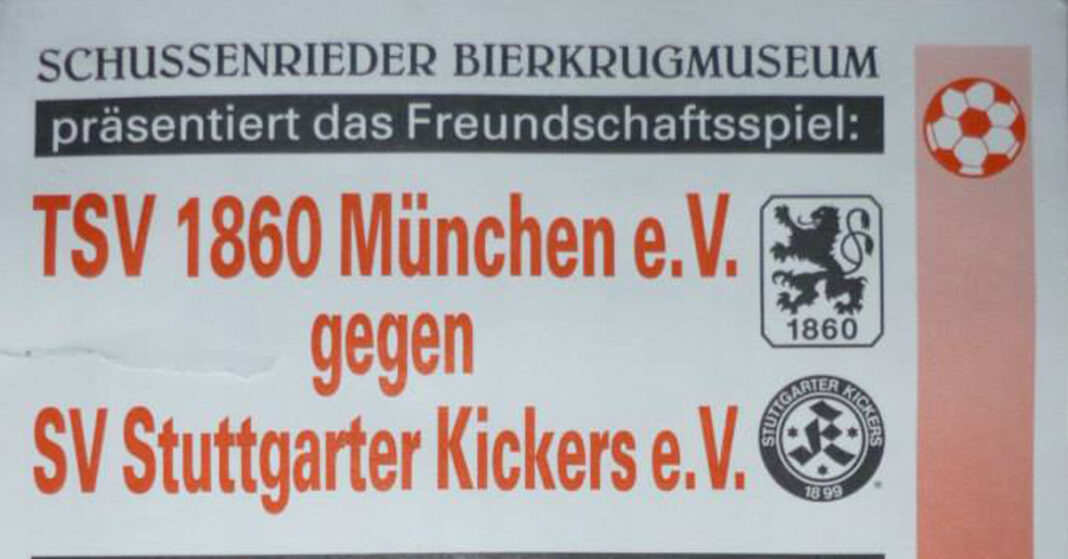 TSV 1860 Stuttgarter Kickers Lindenhofstadion Weingarten Ticket