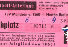 TSV 1860 Hertha BSC Berlin Ticket