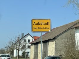 Ortsschild Aubstadt