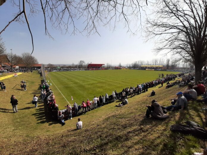 TSV Aubstadt TSV 1860 München Toto-Pokal Halbfinale Blick auf das Spielfeld TSV Aubstadt TSV 1860 München Toto-Pokal Halbfinale Blick auf das Spielfeld