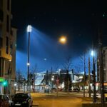 Nächster Teil des Schmierentheaters: Der Genfer Akt grünwalder stadion mit flutlicht blick von der tegernseer landstraße in richtung stehhalle