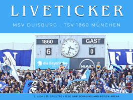 Liveticker Grafik MSV Duisburg TSV 1860 München 3.Liga Wedaustadion sechzger.de