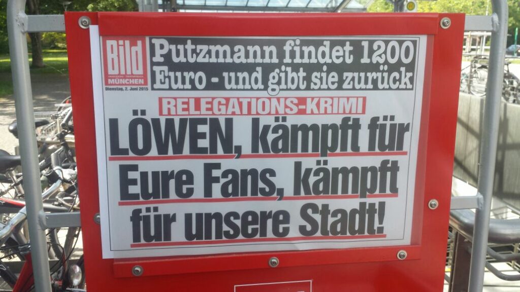 Bild Schlagzeile Vor TSV 1860 München Holstein Kiel Relegation