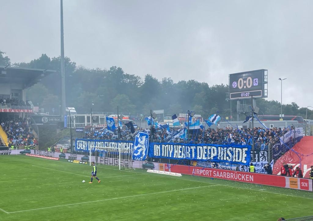 Intro Fans TSV 1860 München Pyro In Elversberg 3.Liga 8.Spieltag 2022 23