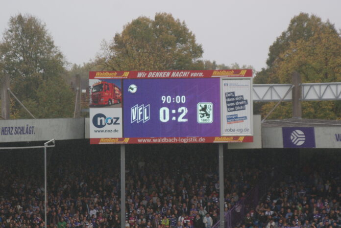 Endstand VfL Osnabrück TSV 1860 München 0:2 12.Spieltag 2022/23