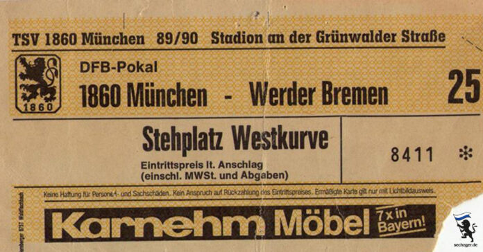 TSV 1860 Werder Bremen DFB Pokal