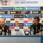 Günther Gorenzel und Rainer Kmeth bei der Pressekonferenz vor dem Spiel in Oldenburg.