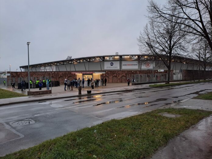 Halle Hallescher FC Blick auf das Leuna Chemie Stadion