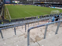 Leerer Gästeblock Meppen Beim Spiel Gegen Den TSV 1860 München