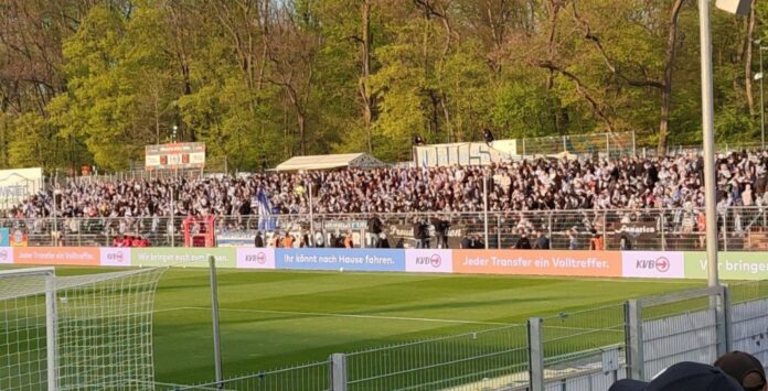 Fans Des MSV Duisburg Bei Viktoria Köln 32.Spieltag 2022 23