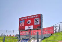Anzeigetafel FSV Zwickau GGZ Arena Gegen Den TSV 1860 München