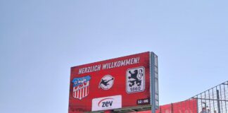 Anzeigetafel FSV Zwickau GGZ Arena Gegen Den TSV 1860 München