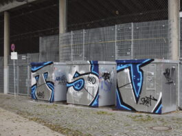 TSV Graffiti hinter der Westkurve des Grünwalder Stadions Giesing TSV 1860 München