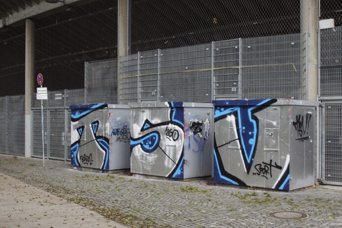 TSV Graffiti hinter der Westkurve des Grünwalder Stadions Giesing TSV 1860 München