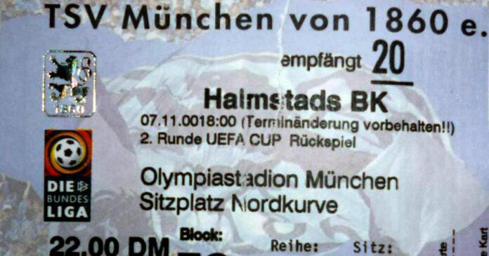 Tsv 1860 Halmstads Bk Uefa Cup