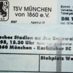 TSV 1860 KSC Karlsruhe Karlsruher SC Ticket 1995
