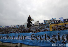 Wieder viele Plätze frei im sechzger.de Tippspiel TSV 1860 München SC Preußen Münster Banner Freiheit Für Sechzig Vor Der Westkurve
