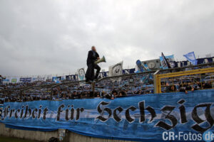 TSV 1860 München SC Preußen Münster Banner Freiheit Für Sechzig Vor Der Westkurve
