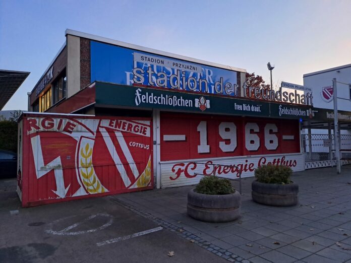Energie Cottbus Graffiti am Stadion der Freundschaft