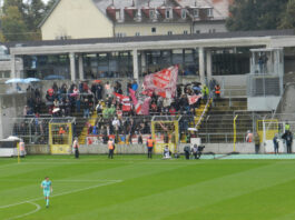 Wehen im Gästeblock des GWS 24/25