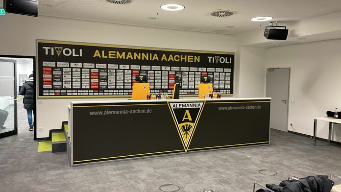 Presseraum im Aachener Tivoli