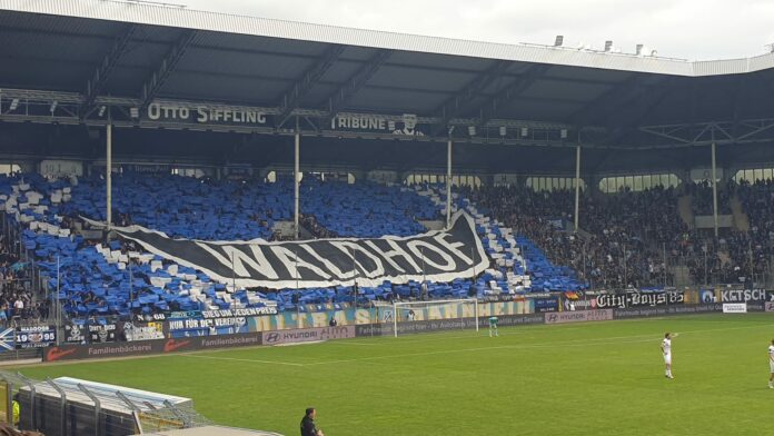 Choreo im Mannheimer Fanblock