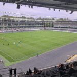 Stadion Kaunas Beim Spiel FK Kauno Zalgiris FA Siauliai Blick Auf Spielfeld
