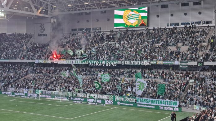 Hammarby IF Gegen Degerfors IF 3Arena Blick Auf Die Heimkurve