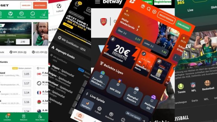 Sportwetten Übersicht Collage verschiedene Anbieter