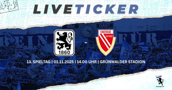 Liveticker TSV 1860 München FC Energie Cottbus 13-Spieltag 2025-26 Grünwalder Stadion