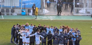 TSV 1860 München Alemannia Aachen Spielerkreis der Löwen nach Abpfiff