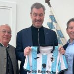 Löwen-Präsident Gernot Mang trifft Ministerpräsident Markus Söder mang lechner söder 1860