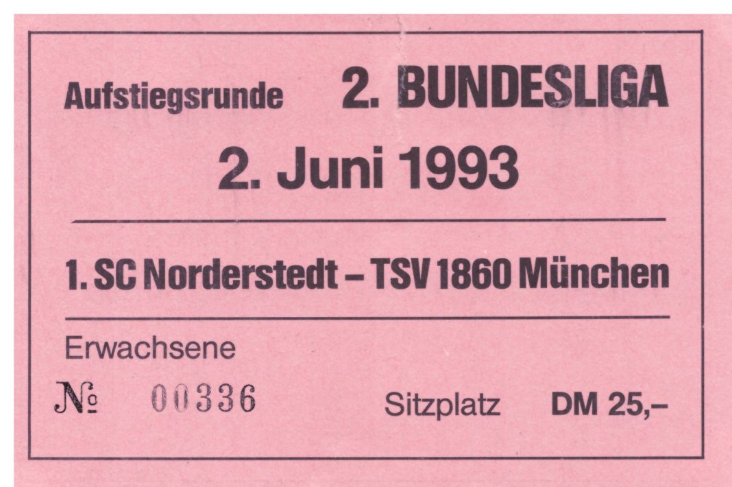 1993.06.02 Norderstedt 1860 Ticket