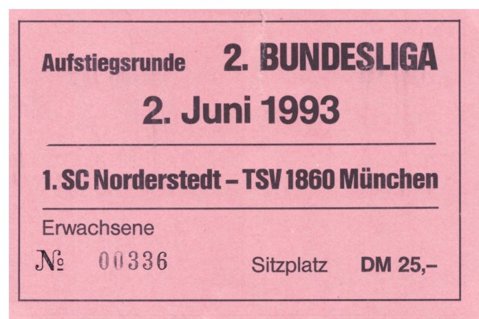 1993.06.02 Norderstedt 1860 Ticket