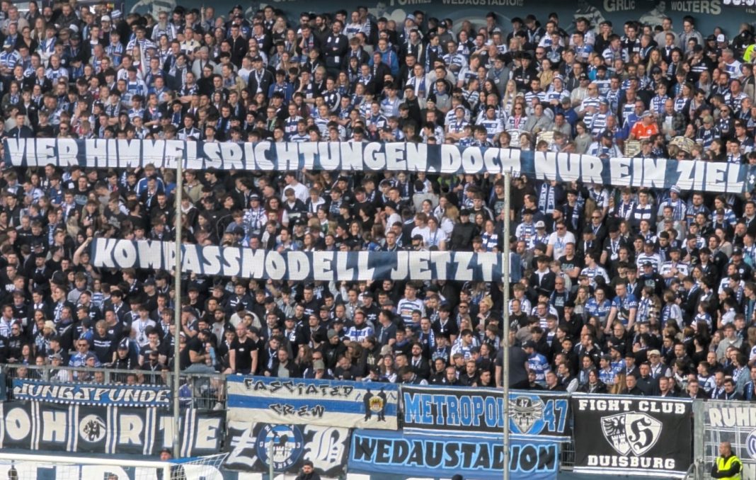 Regionalligareform Spruchband Duisburg