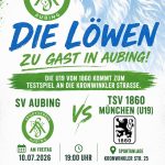 Die Löwen-U19 zu Gast beim SV Aubing Die Löwen-U19 zu Gast beim SV Aubing